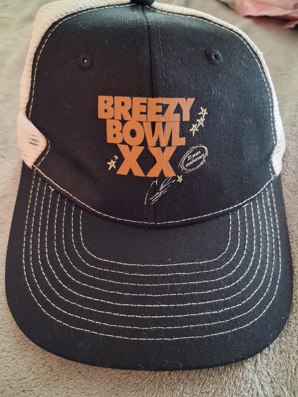 Breezy Bowl XX Black and White Trucker Hat - Kids